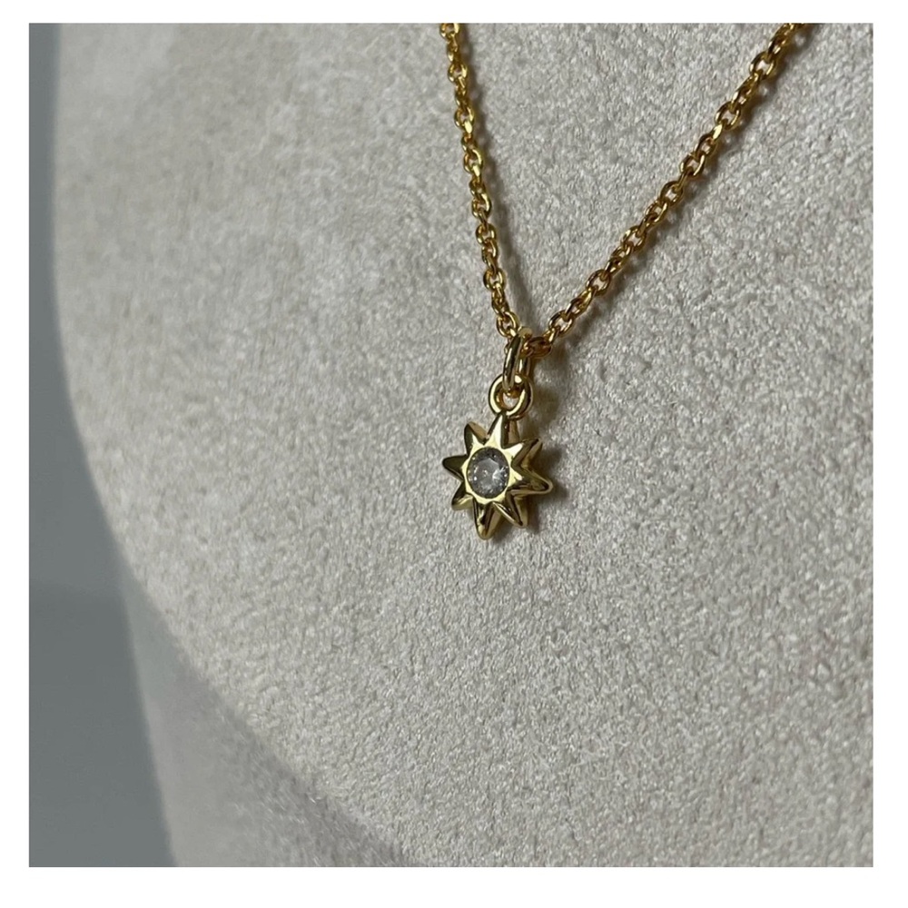 16k Gold Mini Celestial Necklace, 18”